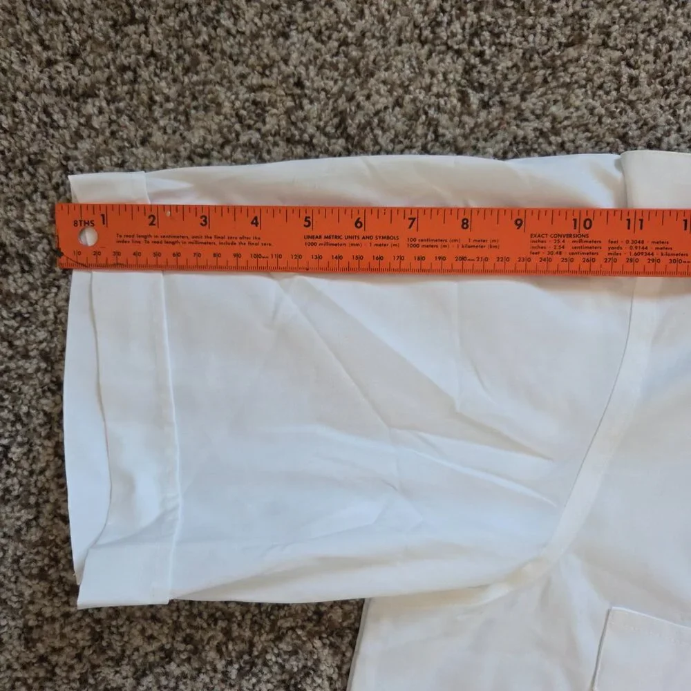 Murphy & Hartelius White Pilot Uniform Shirt Size 17  Cotton Blend Pockets